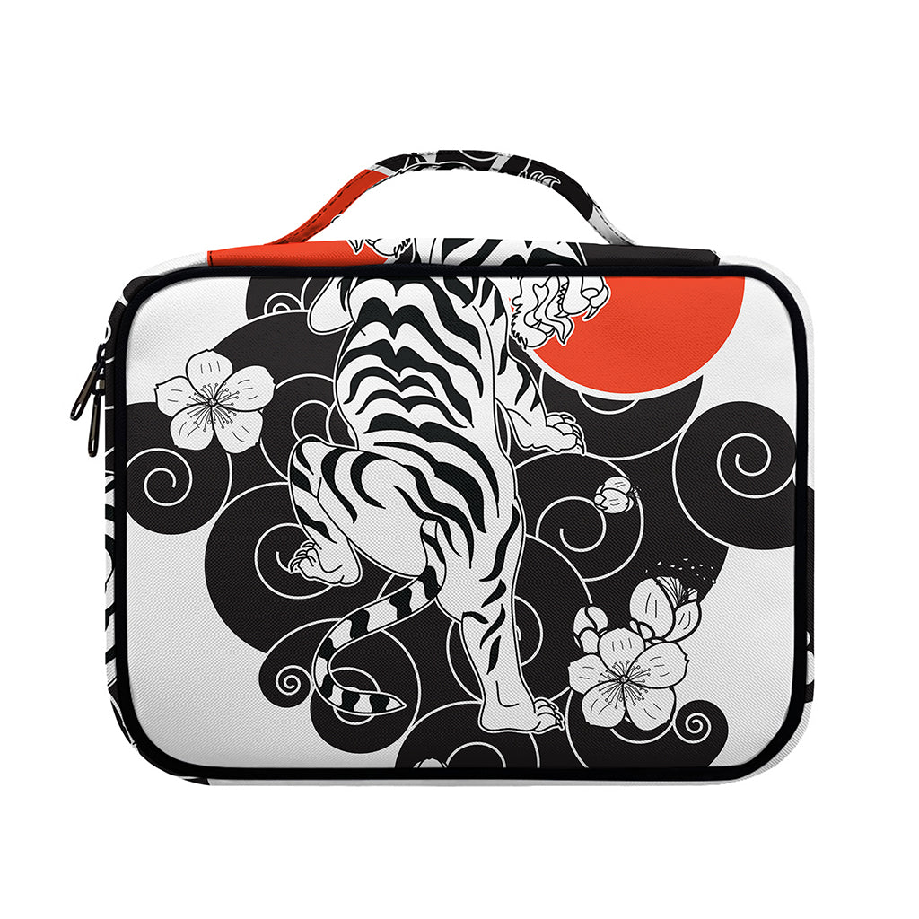 Japanese White Tiger Tattoo Print Briefcase Bible Bag