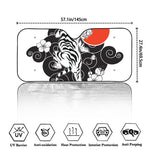 Japanese White Tiger Tattoo Print Car Windshield Sun Shade