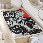 Japanese White Tiger Tattoo Print Changing Pad Cover