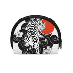 Japanese White Tiger Tattoo Print Coin Purse