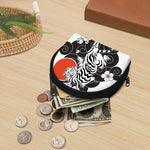 Japanese White Tiger Tattoo Print Coin Purse