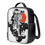 Japanese White Tiger Tattoo Print Crossbody Lunch Bag