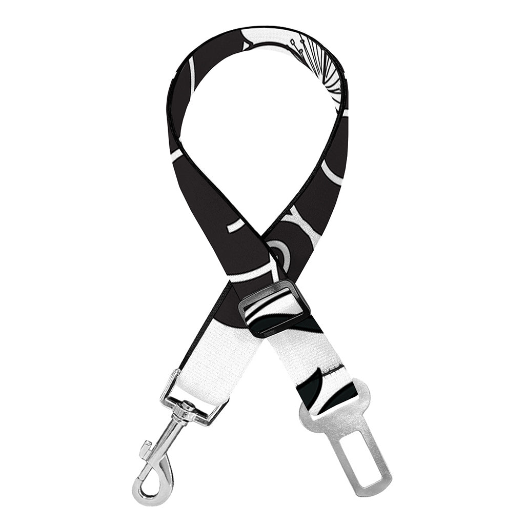 Japanese White Tiger Tattoo Print Dog Seat Belt