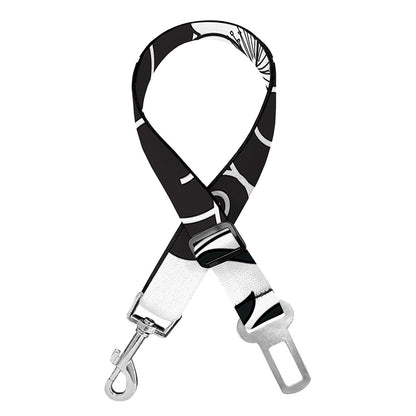 Japanese White Tiger Tattoo Print Dog Seat Belt