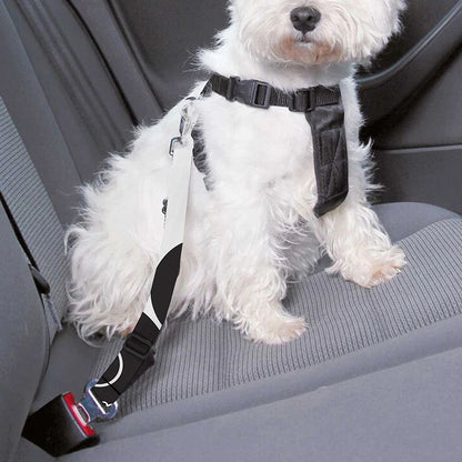 Japanese White Tiger Tattoo Print Dog Seat Belt
