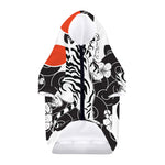 Japanese White Tiger Tattoo Print Dog Zip Up Hoodie