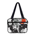 Japanese White Tiger Tattoo Print Double Strap Bible Bag