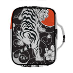 Japanese White Tiger Tattoo Print Front Pocket Bible Bag