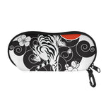Japanese White Tiger Tattoo Print Glasses Case