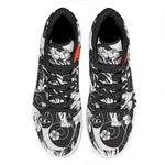 Japanese White Tiger Tattoo Print High Top Leather Sneakers