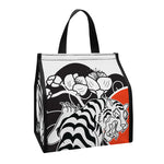 Japanese White Tiger Tattoo Print Insulated Lunch Tote