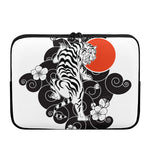 Japanese White Tiger Tattoo Print Laptop Sleeve