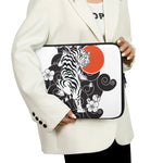 Japanese White Tiger Tattoo Print Laptop Sleeve