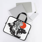 Japanese White Tiger Tattoo Print Laptop Sleeve With Handle