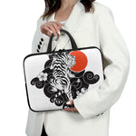 Japanese White Tiger Tattoo Print Laptop Sleeve With Handle