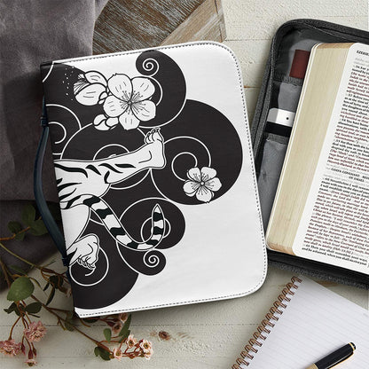 Japanese White Tiger Tattoo Print Leather Bible Cover