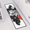 Japanese White Tiger Tattoo Print Long Kitchen Mat