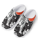 Japanese White Tiger Tattoo Print Mesh Casual Shoes