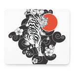 Japanese White Tiger Tattoo Print Mouse Pad