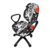 Japanese White Tiger Tattoo Print Office Chair Cover