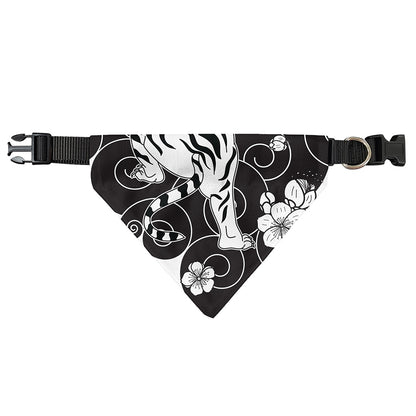 Japanese White Tiger Tattoo Print Over The Collar Dog Bandana