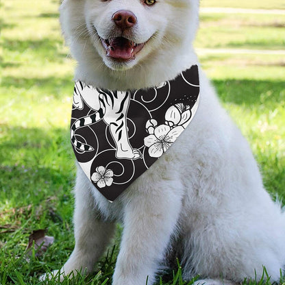 Japanese White Tiger Tattoo Print Over The Collar Dog Bandana