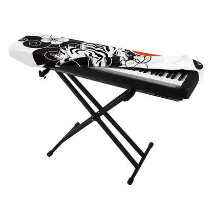 Japanese White Tiger Tattoo Print Piano Keyboard Cover