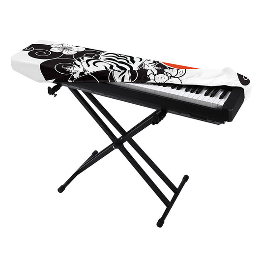 Japanese White Tiger Tattoo Print Piano Keyboard Cover
