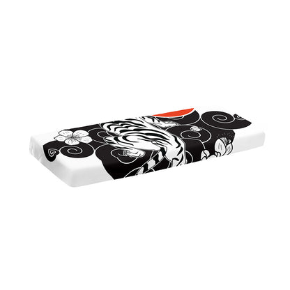 Japanese White Tiger Tattoo Print Piano Keyboard Cover