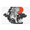 Japanese White Tiger Tattoo Print Polyester Doormat