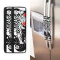 Japanese White Tiger Tattoo Print Refrigerator Handle Covers