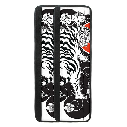 Japanese White Tiger Tattoo Print Refrigerator Handle Covers