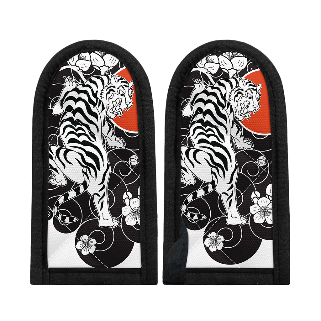 Japanese White Tiger Tattoo Print Skillet Handle Cover