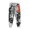 Japanese White Tiger Tattoo Print Sweatpants