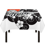 Japanese White Tiger Tattoo Print Tablecloth