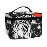 Japanese White Tiger Tattoo Print Travel Makeup Bag