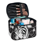 Japanese White Tiger Tattoo Print Travel Makeup Bag