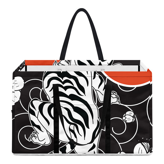 Japanese White Tiger Tattoo Print Utility Tote Bag