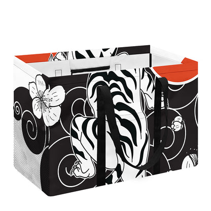 Japanese White Tiger Tattoo Print Utility Tote Bag
