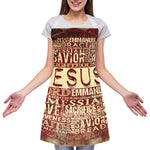 Jesus Religious Words Print Adjustable Apron