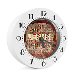 Jesus Religious Words Print Alarm Clock