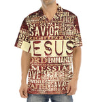 Jesus Religious Words Print Aloha Shirt