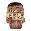 Jesus Religious Words Print Baby Seat Cover