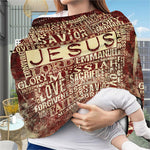 Jesus Religious Words Print Baby Seat Cover