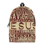 Jesus Religious Words Print Backpack