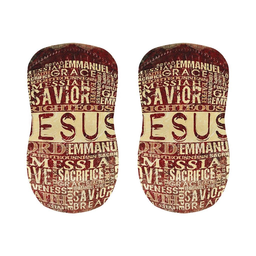 Jesus Religious Words Print Bar Stool Covers