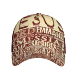 Jesus Religious Words Print Baseball Cap