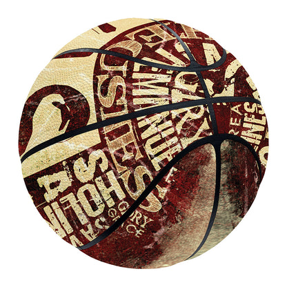 Jesus Religious Words Print Basketball