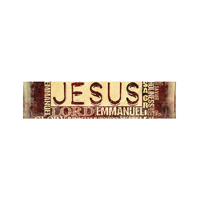 Jesus Religious Words Print Bed Runner