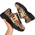 Jesus Religious Words Print Black Chunky Shoes